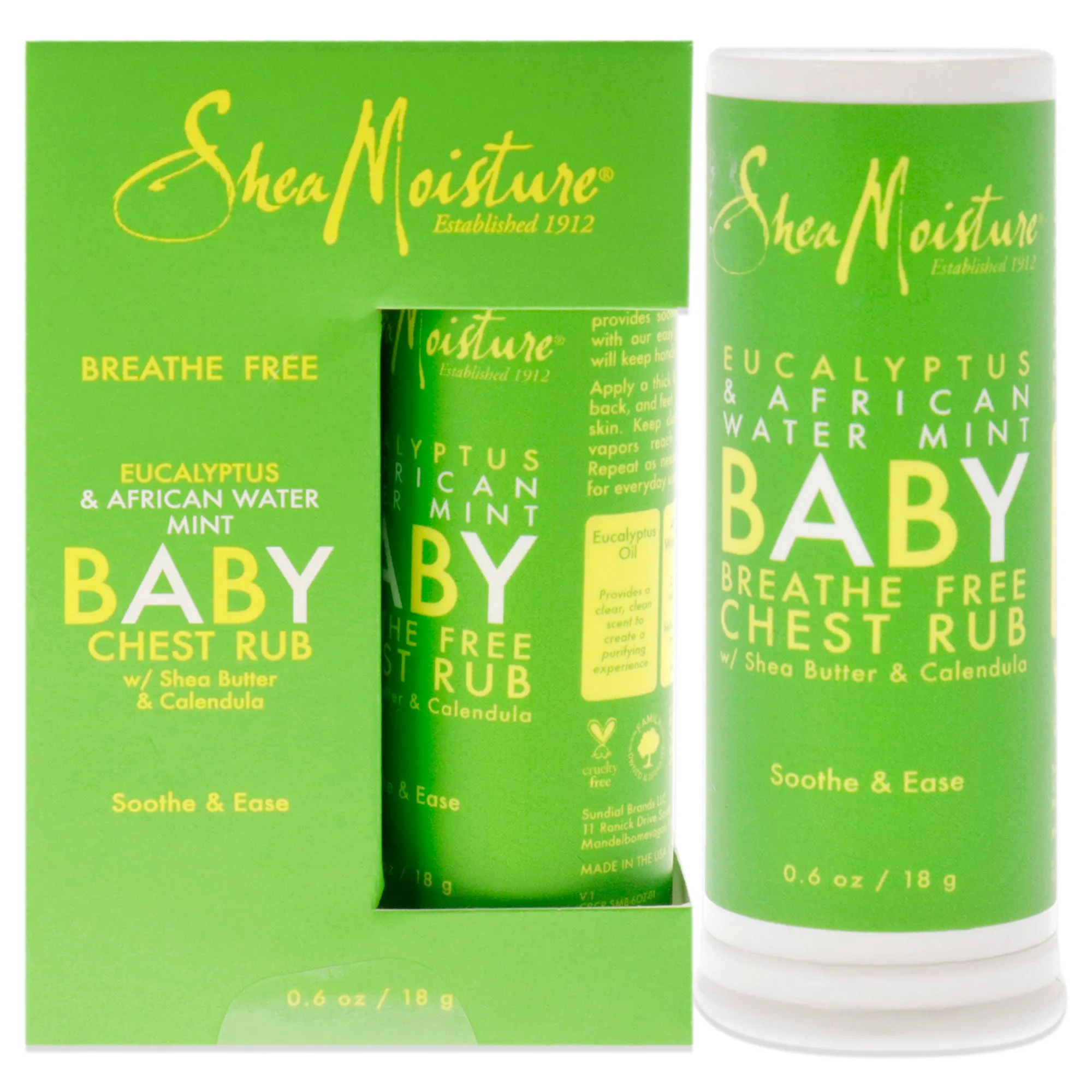 Shea Moisture Eucalyptus And African Water Mint Baby Chest Rub By Shea Moisture For Unisex - 0.6 Oz Ointment  0.6 oz