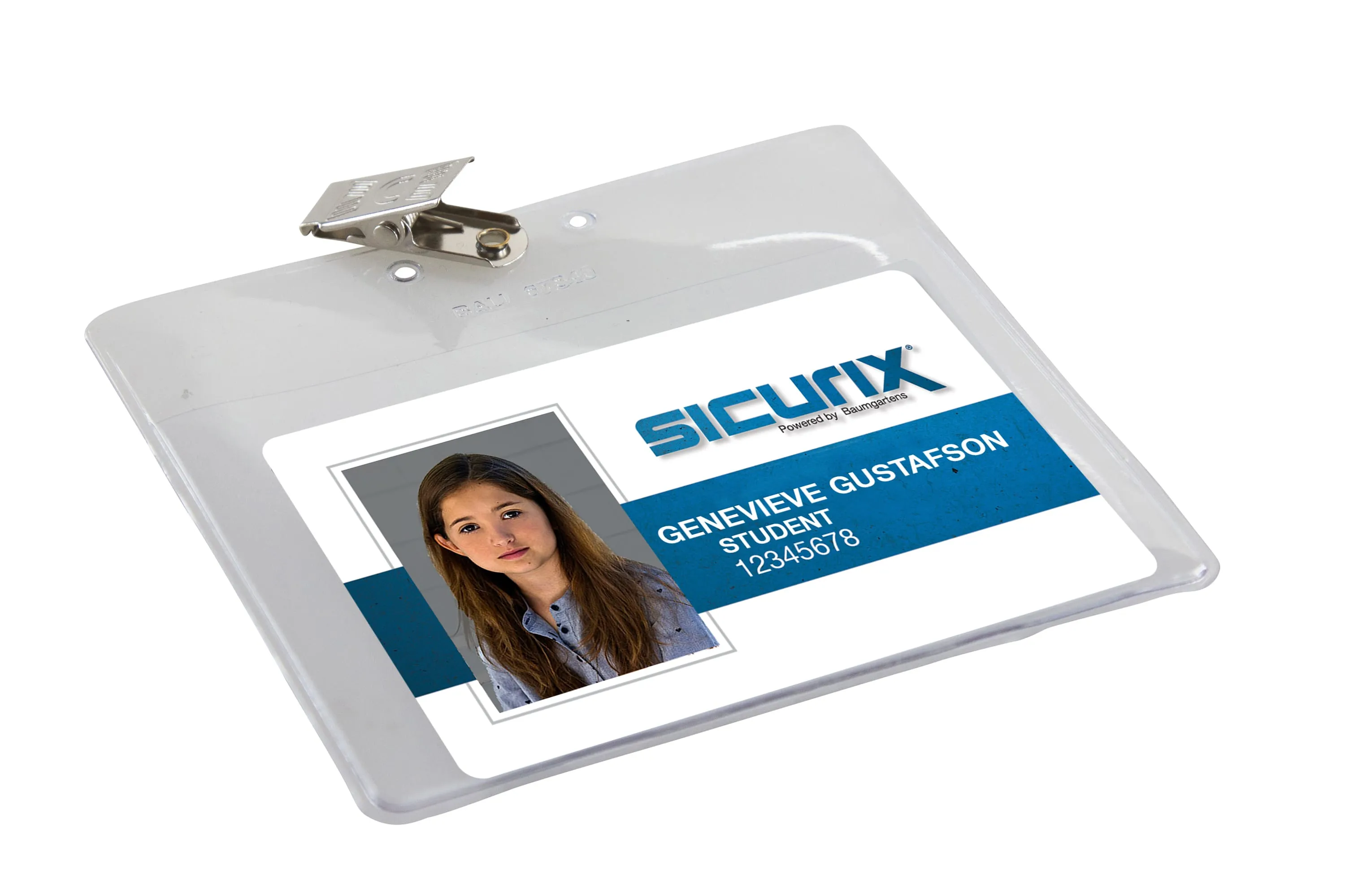 SICURIX Convention Size Badge Holders Horizontal 50 Pack CLEAR (67840)