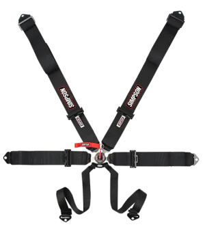 Simpson Sport 6-Point Camlock Restraint Bolt In Pull Down Individual Harness - Red