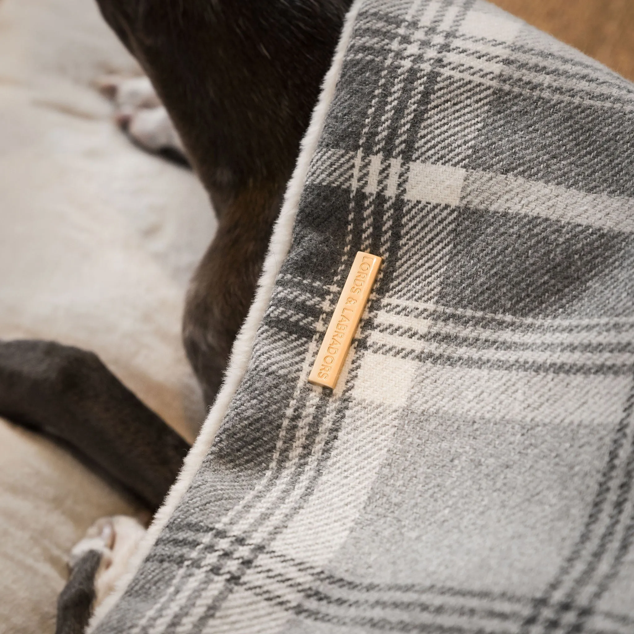 Sleepy Burrows Bed With Removable Cover in Balmoral Dove Grey Tweed by Lords & Labradors