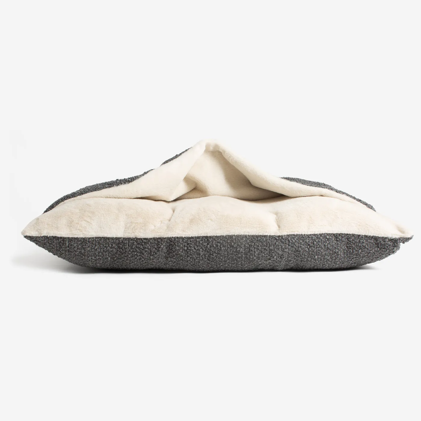 Sleepy Burrows Bed With Removable Cover in Granite Bouclé by Lords & Labradors