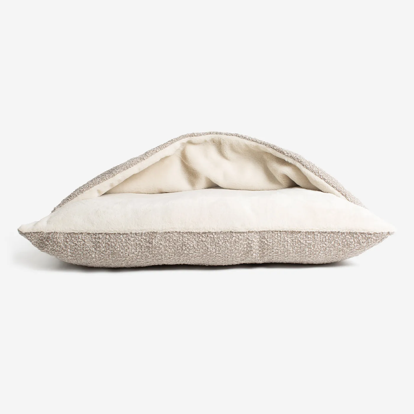 Sleepy Burrows Bed With Removable Cover in Mink Bouclé by Lords & Labradors