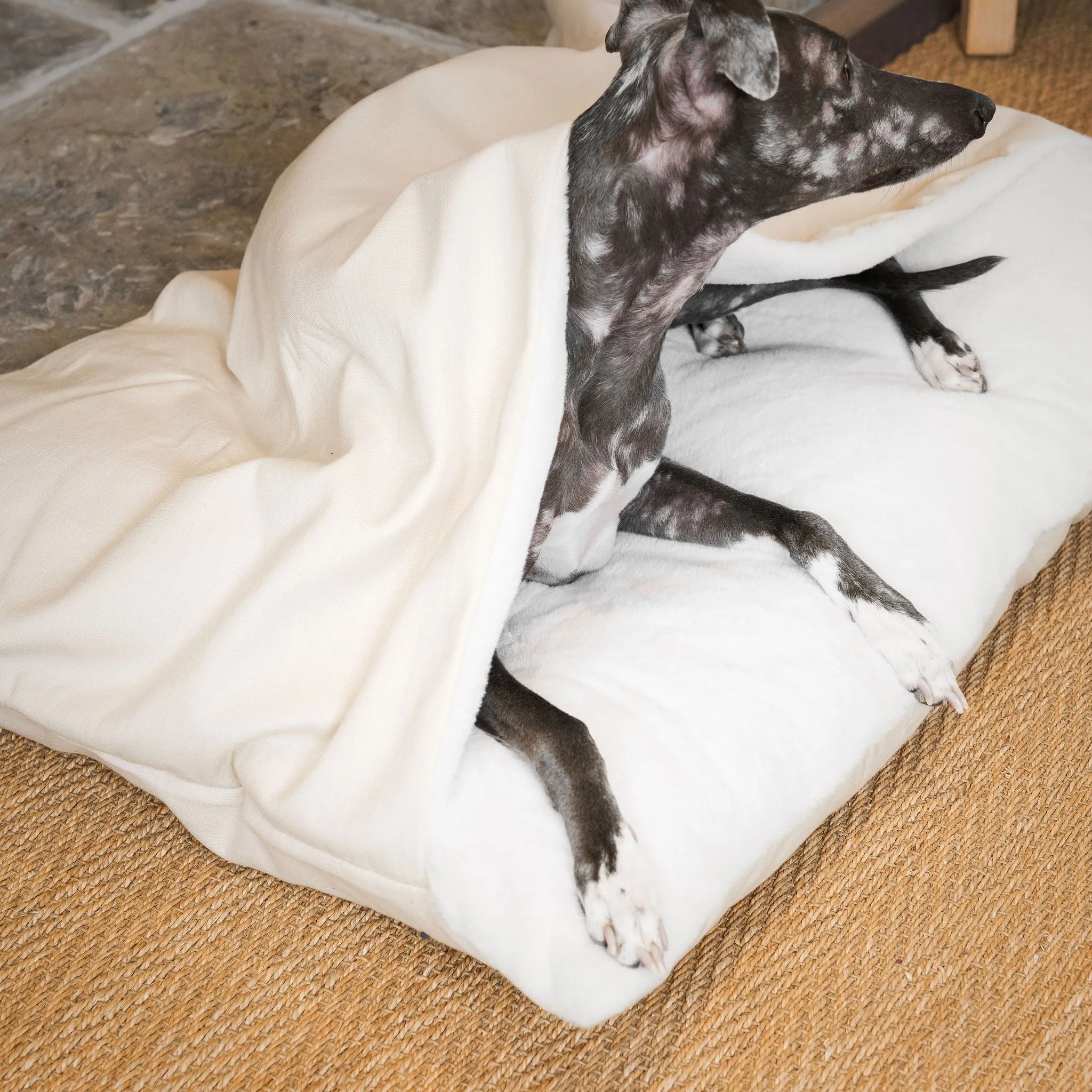 Sleepy Burrows Bed With Removable Cover in Savanna Bone by Lords & Labradors