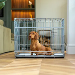 Sliding Door Dog Crate in Grey by Lords & Labradors