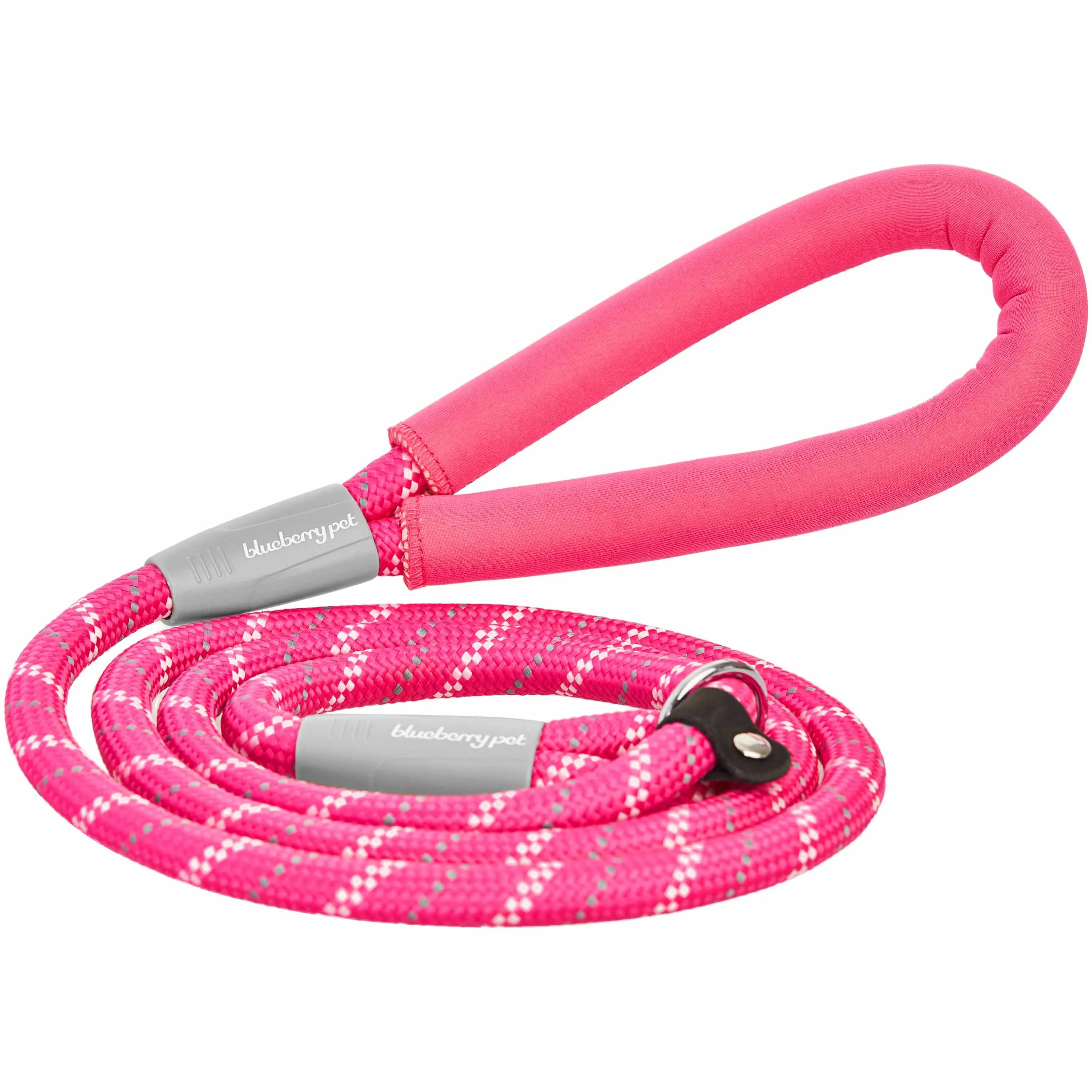 Slip Lead Rope Dog Leash, Slip Collar Training Lead with Neoprene Handle in Diagonal Striped, 6 ft