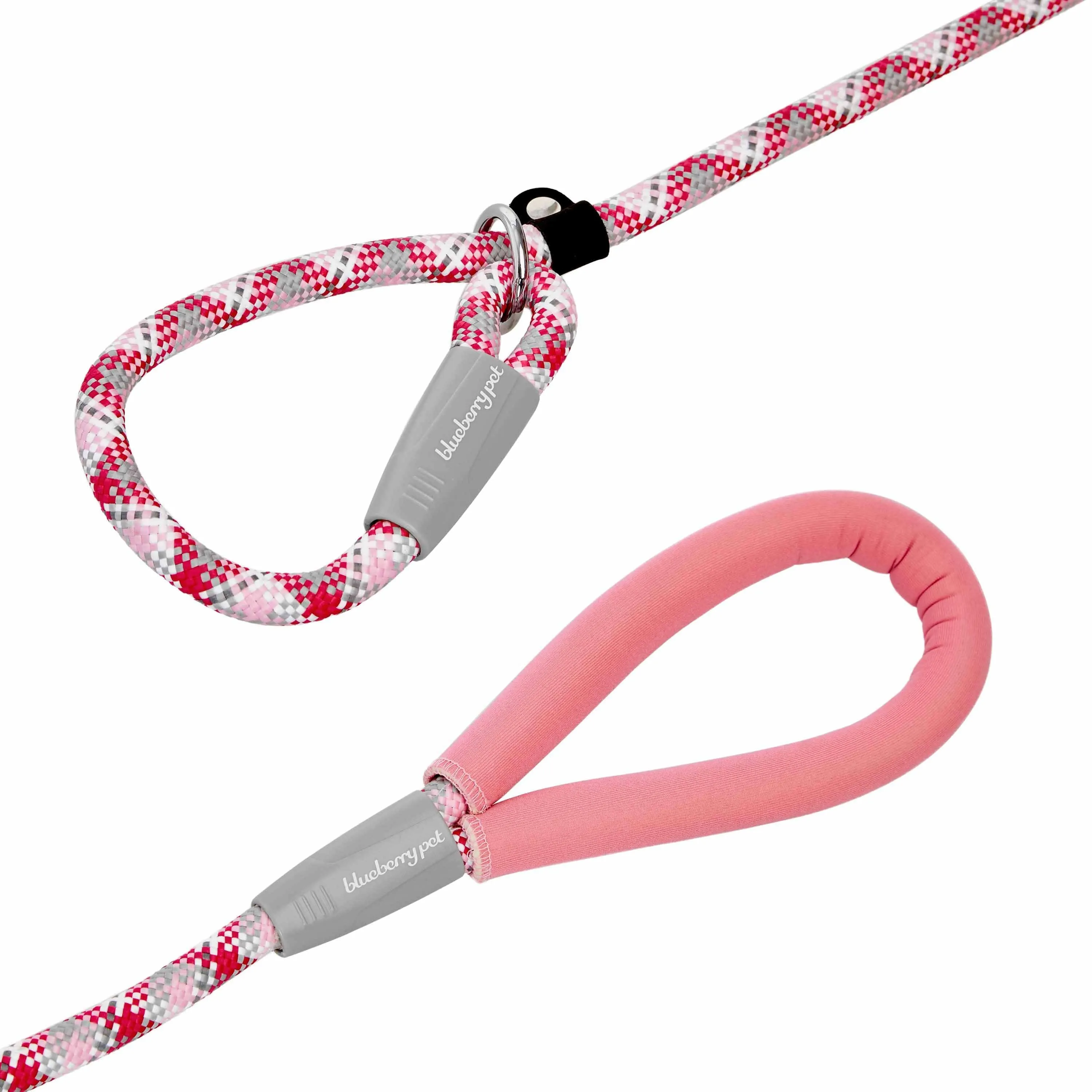 Slip Lead Rope Dog Leash, Slip Collar Training Lead with Neoprene Handle in Diagonal Striped, 6 ft