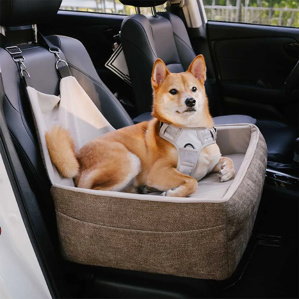 Travel Safety Seat Thickened Elevated Dog Car Seat Bed