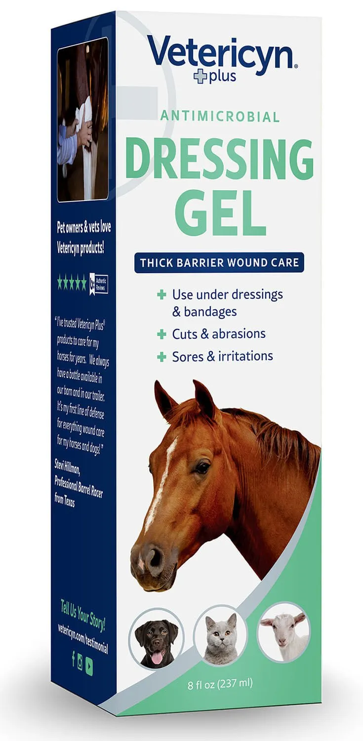 Vetericyn Plus Antimicrobial Dressing Gel, 8 oz