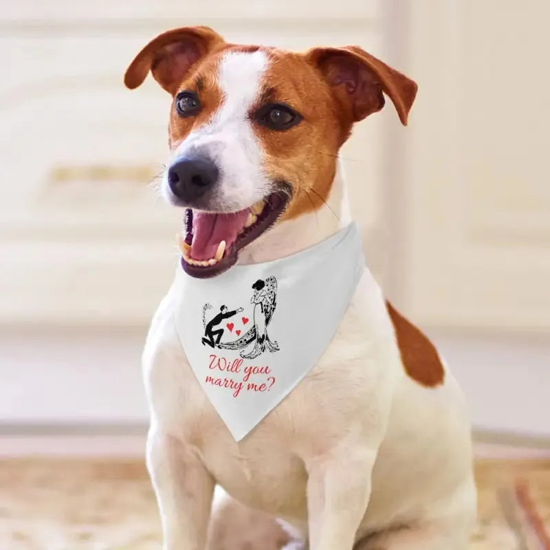 Will You Marry Me Dog Bandana for Cute Pet Proposals