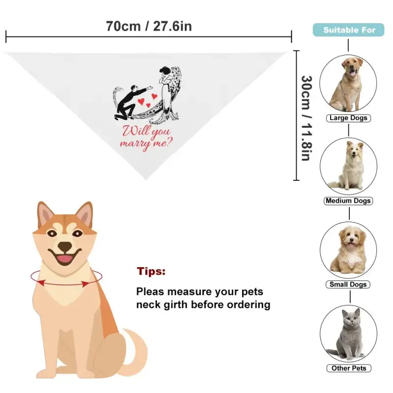 Will You Marry Me Dog Bandana for Cute Pet Proposals