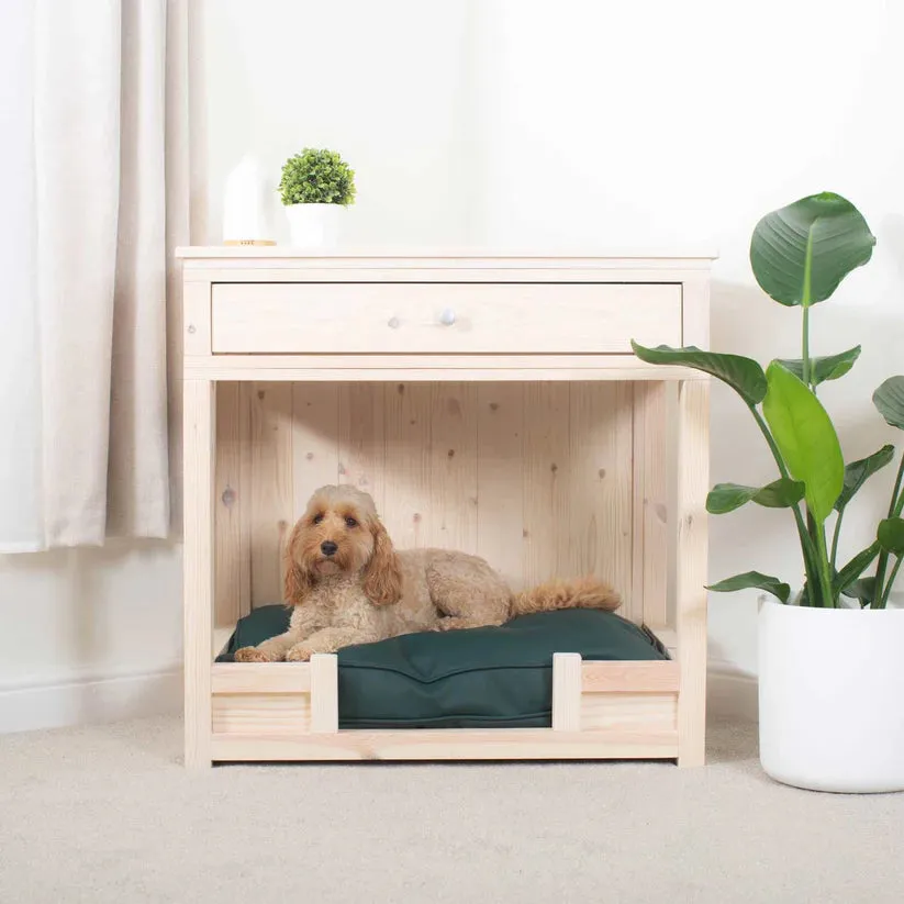 Wooden Salcombe Open Dog Crate with Drawer