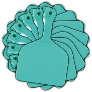 Z Tags feedlot blank - Turquoise (50 pack)